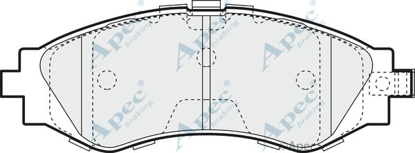 APEC BRAKING Комплект тормозных колодок, дисковый тормоз PAD1122